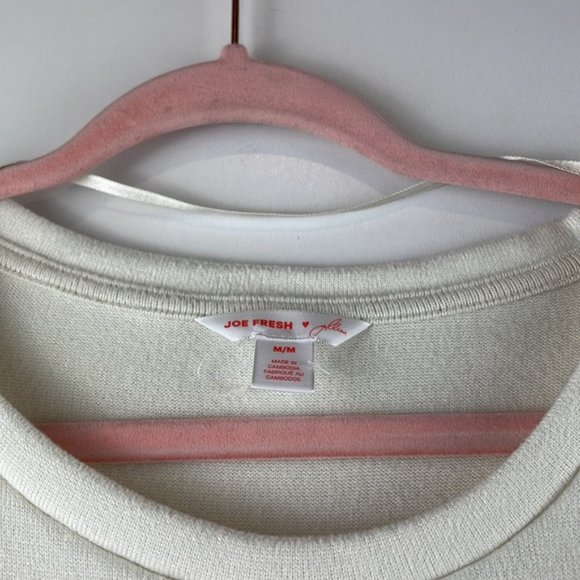 NWOT JOE FRESH Jillian Harris Collab Mindy Peplum Top Cream Ivory size Medium - Picture 6 of 8